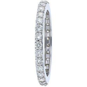 Diamond Eternity Ring 1 CTTW Round - Cut 14K White